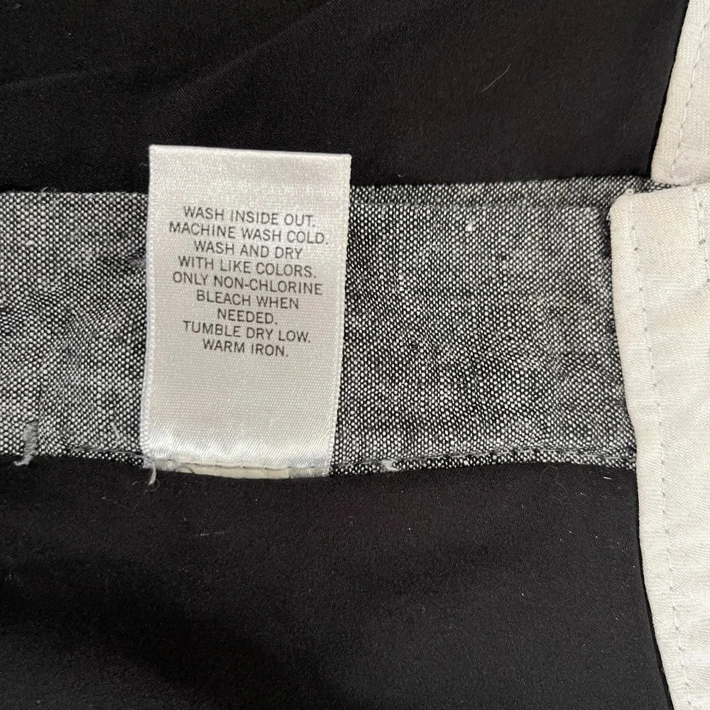 Banana Republic Martin Fit Linen Blend Straight Leg Trousers Women 2 Black Gray